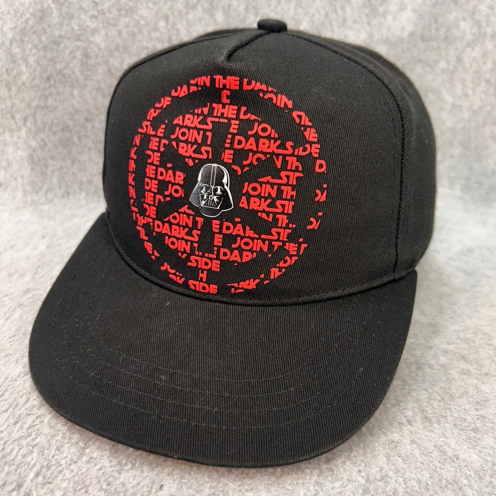 Darth Vader Join The Dark Side Kids Black Star Wars Snapback Hat Flat Brim OSFM